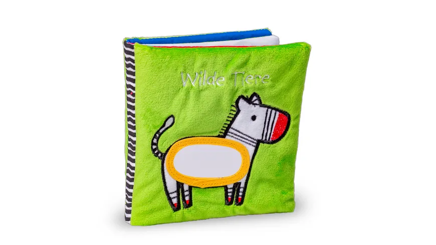 Mein Spiegel- und Kuschelbuch. Wilde Tiere Stoffbuch mit Spiegel und Knisterseiten ab 6 Monaten