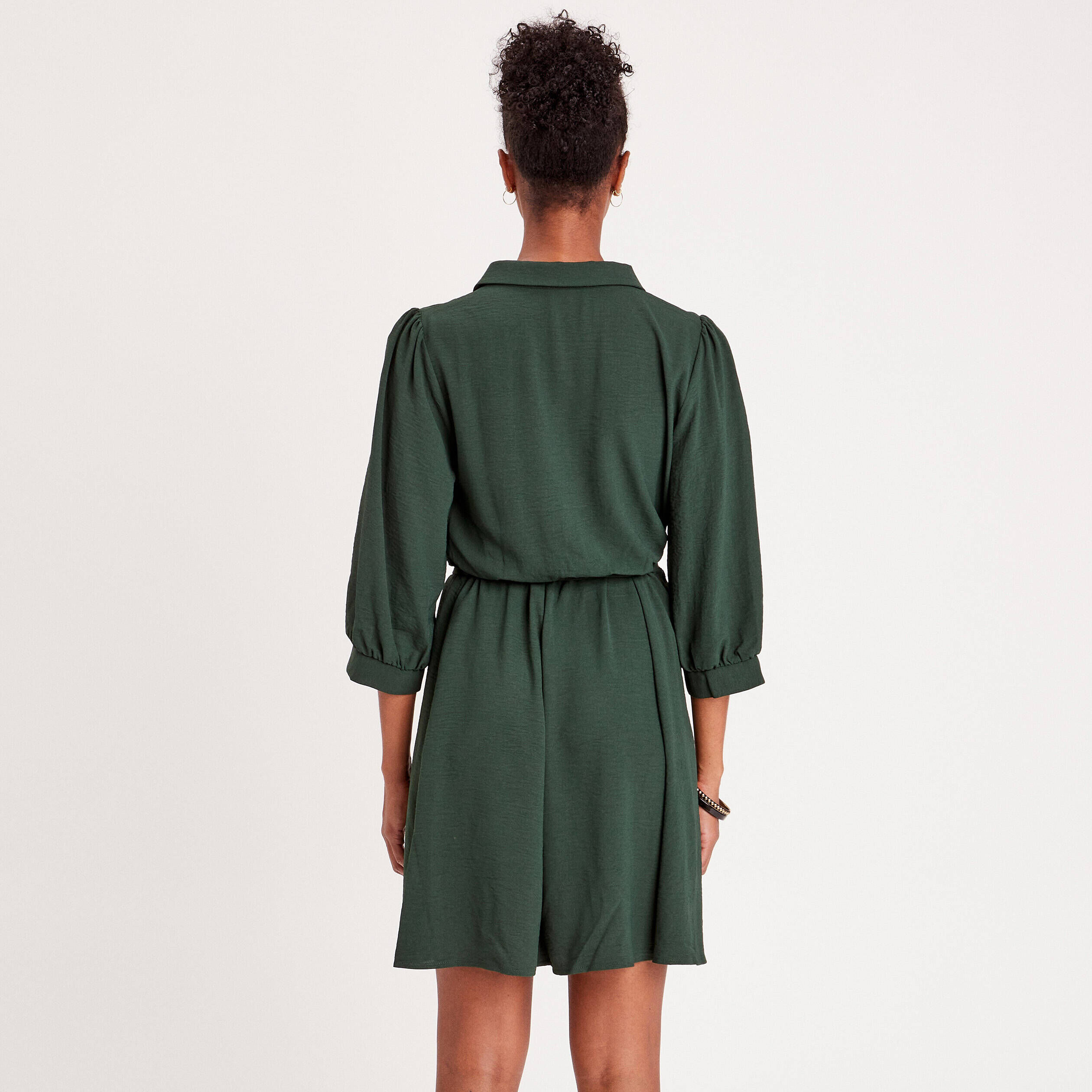 Robe patineuse fluide vert femme | Cache Cache
