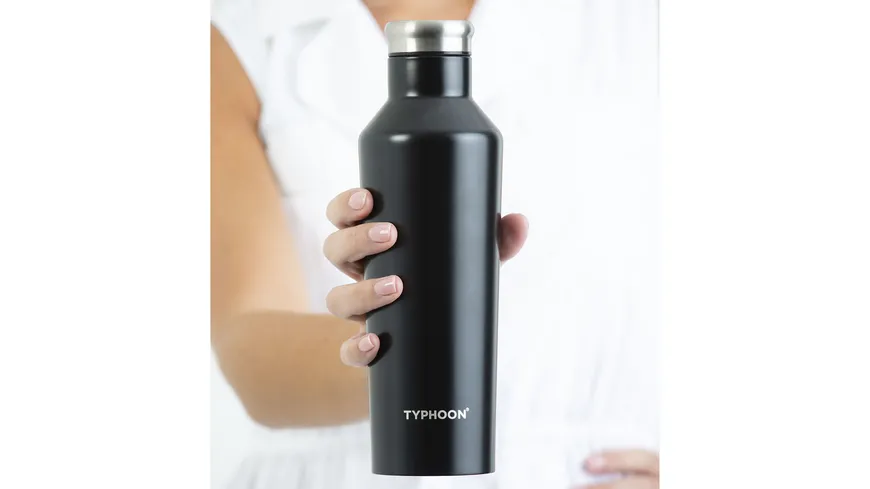TYPHOON Isolierflasche aus Edelstahl PURE COLOUR 0,5l schwarz