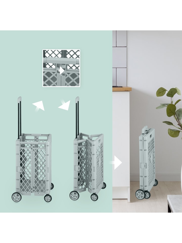 relaxdays Einkaufstrolley in Grau günstig kaufen onesize