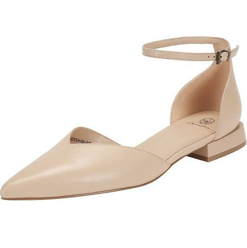 ekonika Lederballerinas mit schmaler Spitze
