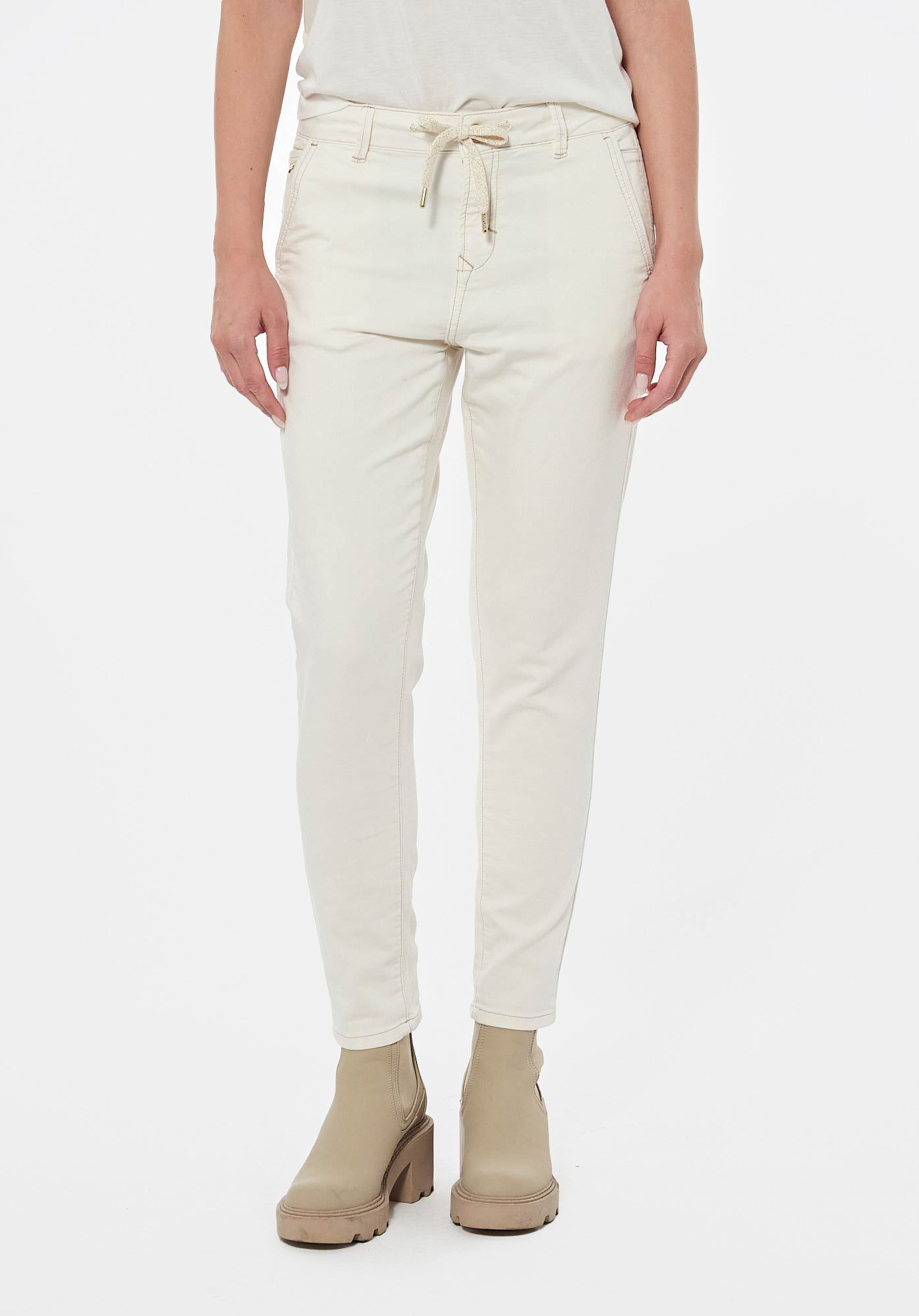 VIWIX  Jean blanc boy slim Femme