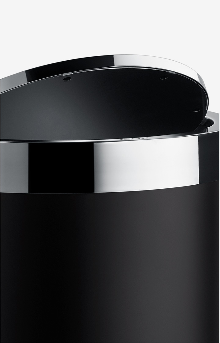 Wäschebehälter Chromeline Black in Schwarz