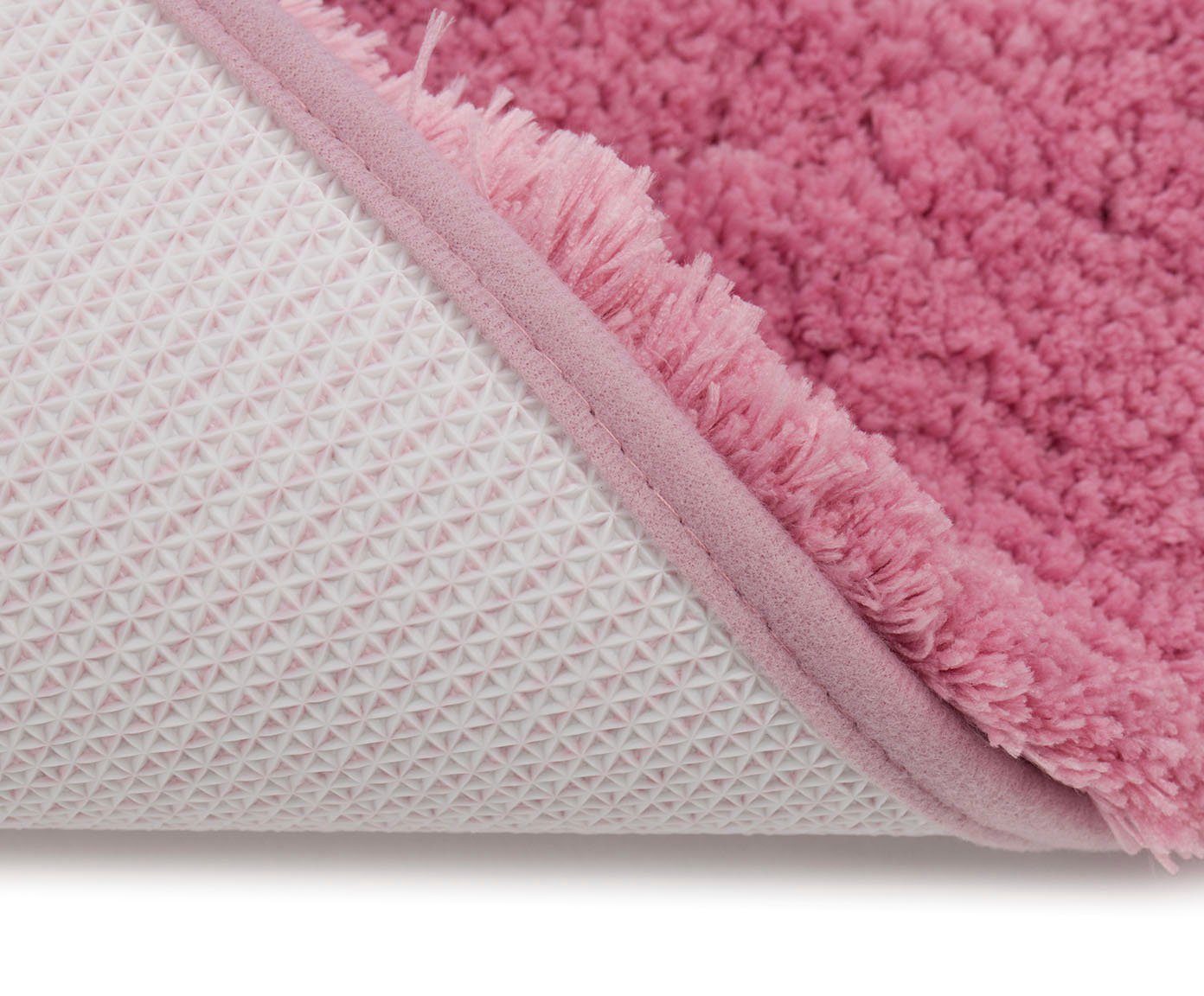 Badematte DELUXE Gözze, rutschhemmend beschichtet, fußbodenheizungsgeeignet, Polyester, rechteckig, mit extra hohem Flor