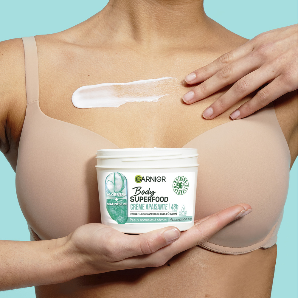 garnier Garnier Body Superfood Crème apaisante Aloe vera Magnésium 380ml Crème corps apaisante Aloe vera Magnésium