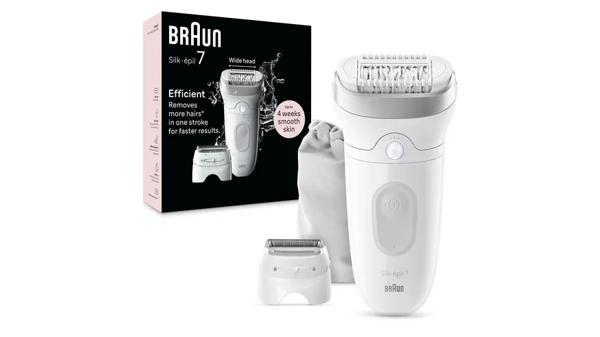 BRAUN Epilierer Silk-épil 7, 7-041 Weiß / Silber