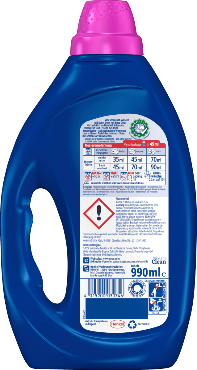 Colorwaschmittel Gel, 22 Wl