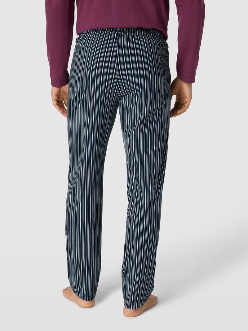 Pyjama-Hose mit elastischem Bund in blau