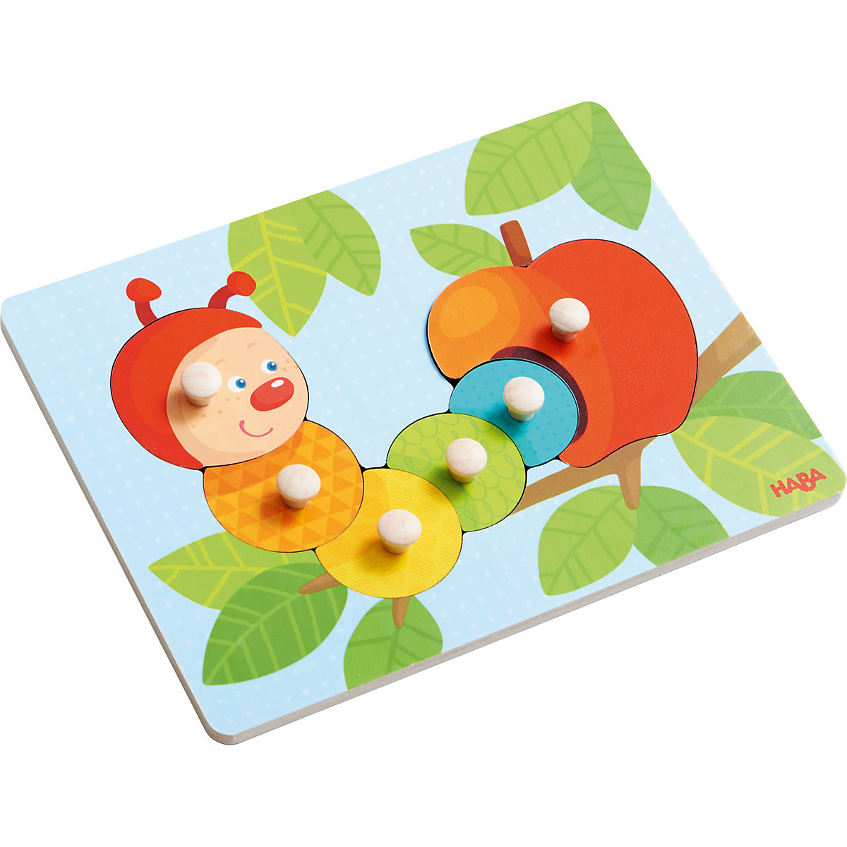 HABA 303189 Greifpuzzle Raupe Mina