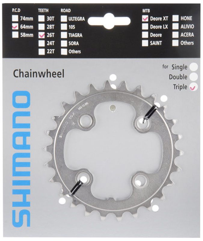 Shimano XT Kettenblatt für FC-M771/FC-T780/FC-T781 26 Zähne kaufen | Bike-Discount