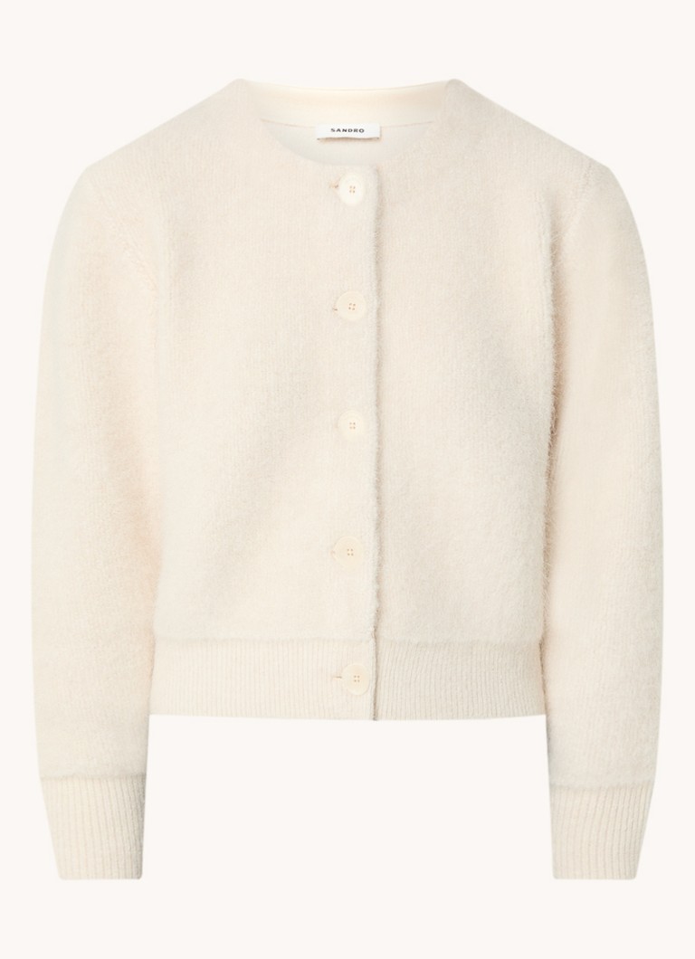 Sandro  Fijngebreid vest in alpaca wolblend