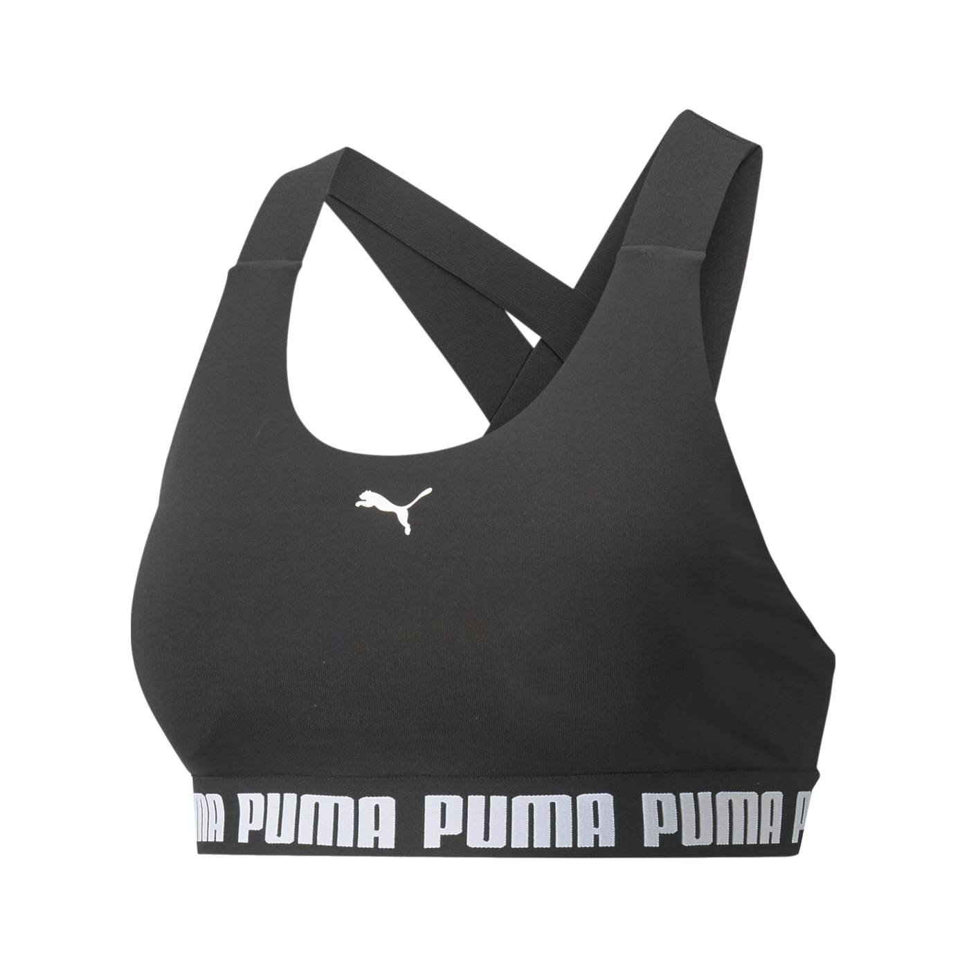 PUMA Mid Impact Feel It Sport-BH Damen Schwarz F01