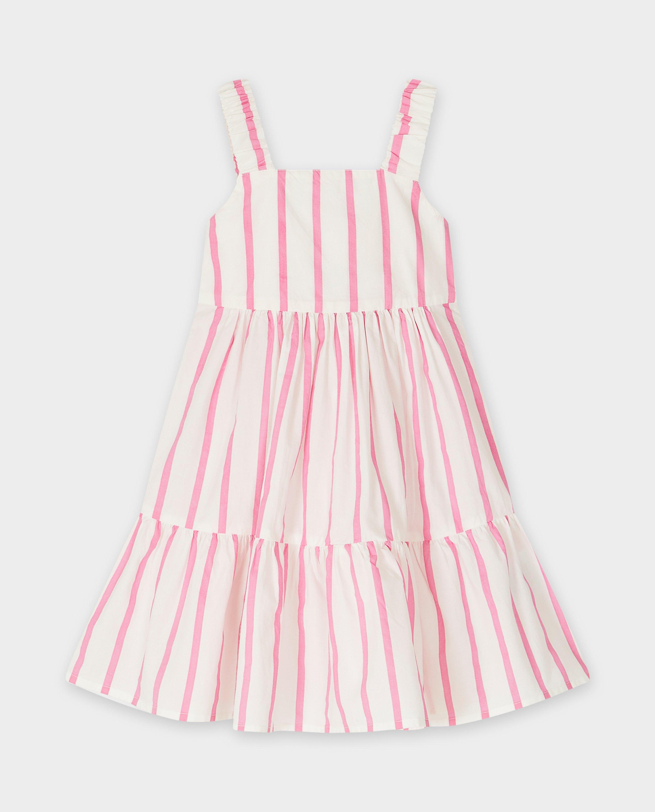 Rochie crem cu dungi albe