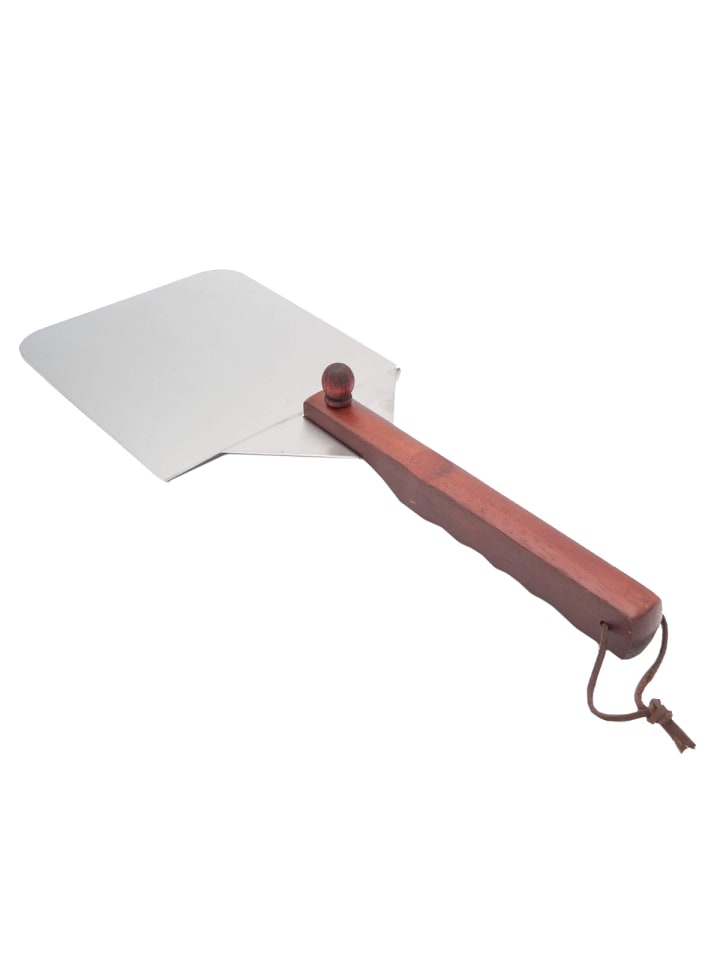 GAUMENKICK Pizzaschaufel aus Edelstahl mit Holzgriff - klappbar in silber günstig kaufen onesize
