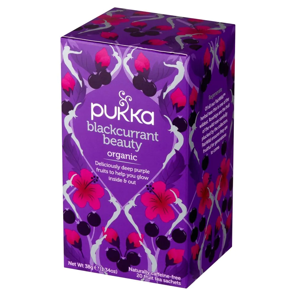 „Pukka“ ekologiškas juodųjų serbentų grožio produktas, 20 pakelių