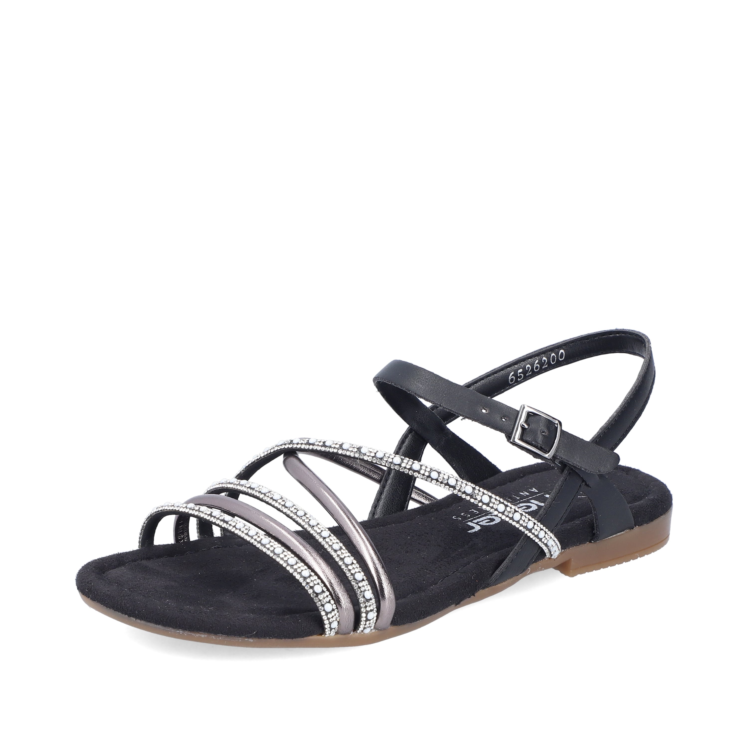 Rieker Damen Riemchensandalen tiefschwarz