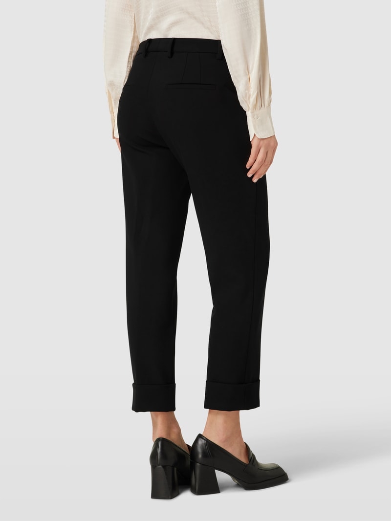 Chino mit Bundfalten Modell 'KRYSTAL' in black