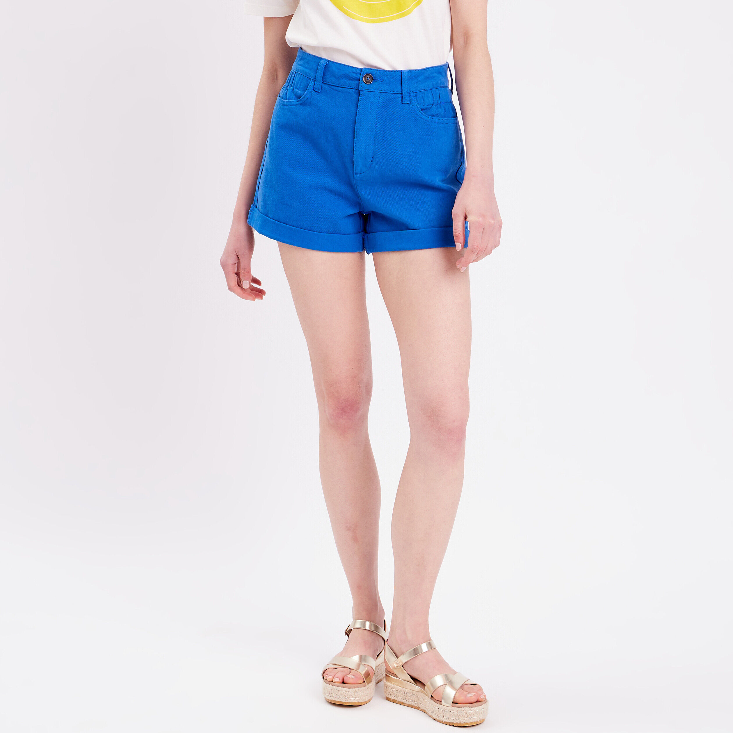 Short à ourlets bleu roi femme | Cache Cache