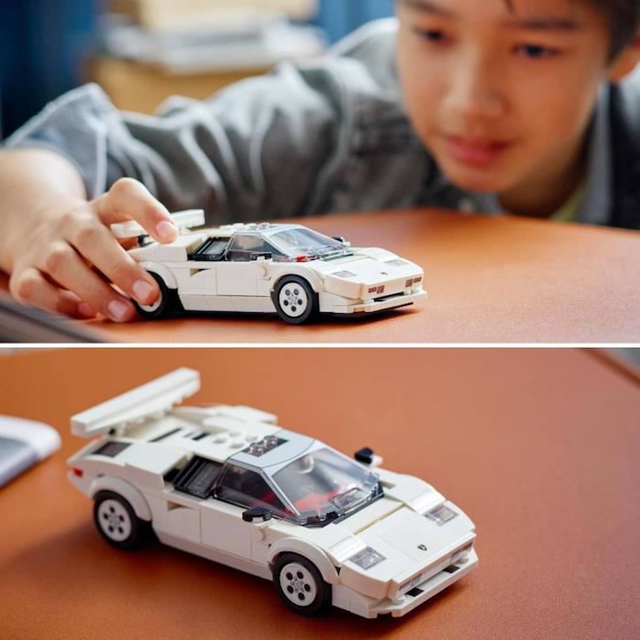 LEGO® 76908 Speed Champions Lamborghini Countach, Jouet modèle de Voiture de Course Pour les Enfants de 8 Ans et Plus blanc