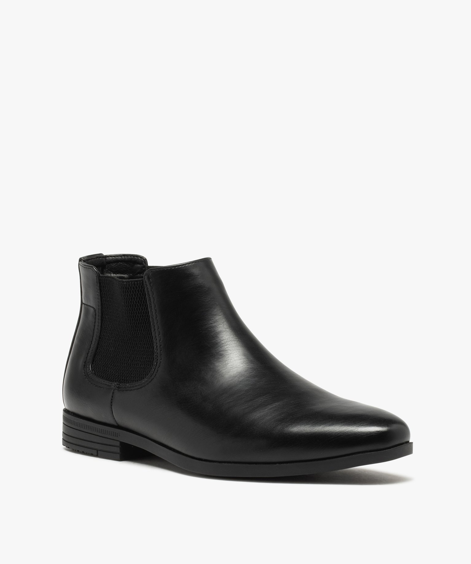 Chelsea boots avec élastiques texturés homme noir | GEMO