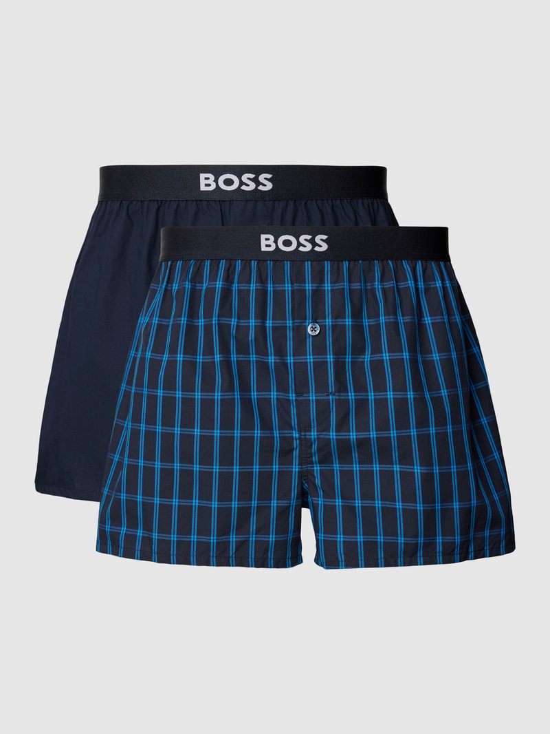 Boxershorts mit elastischem Bund im 2er-Pack in royalblau