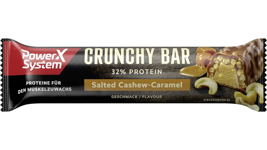 Power System Proteinriegel Crunchy Bar Salted Cashew-Caramel 45 g