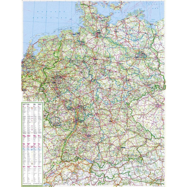 Die große Deutschlandkarte 1 : 800.000 - Poster-Karte - Poster