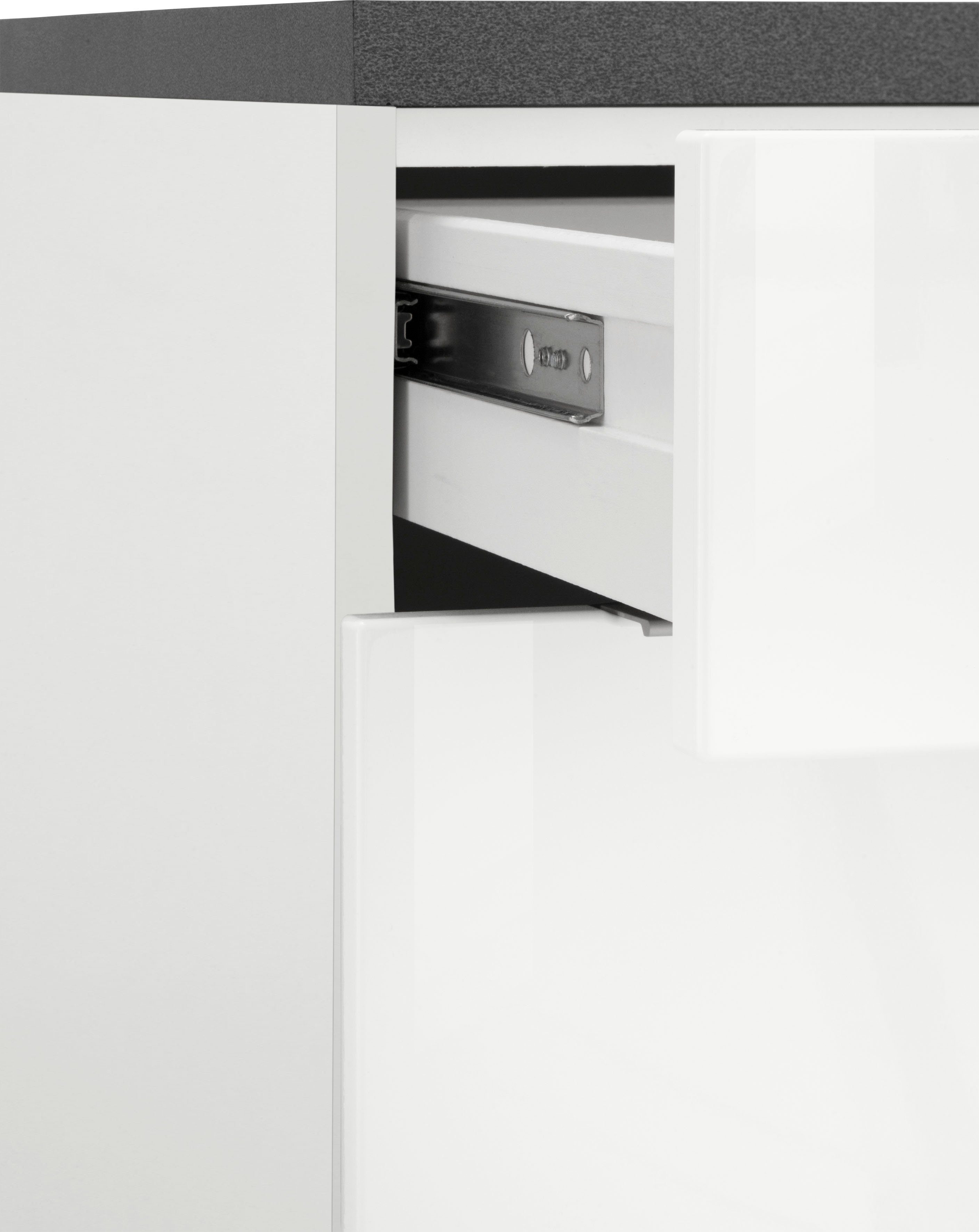 HELD MÖBEL Winkelküche Brindisi, mit E-Geräten, Stellbreite 220/220 cm