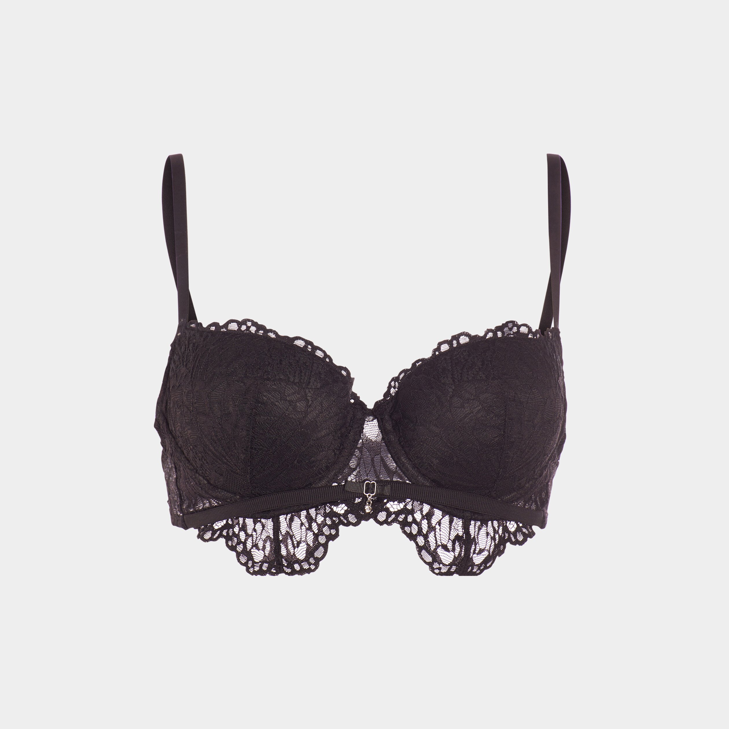 Soutien-gorge corbeille dentelle à coque noir femme | La Halle