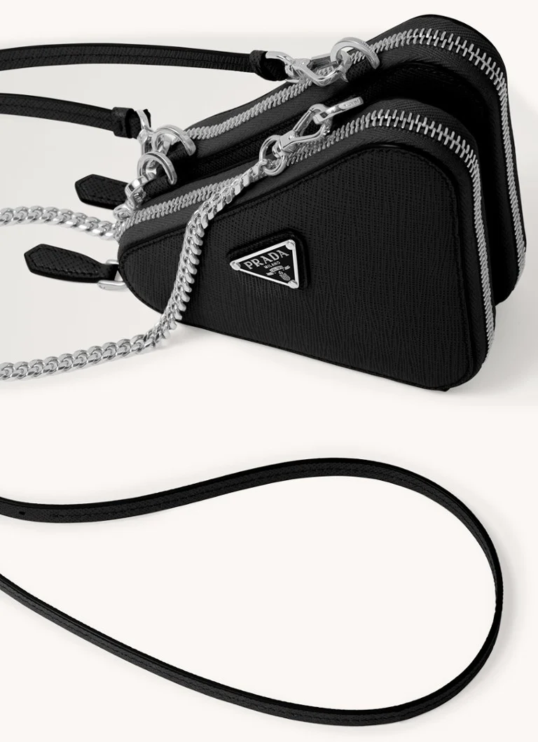 Bolsa transversal Prada Mini em couro