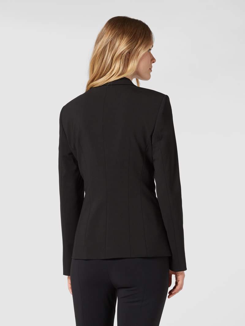 Blazer aus Schurwolle mit Stretch-Anteil in schwarz