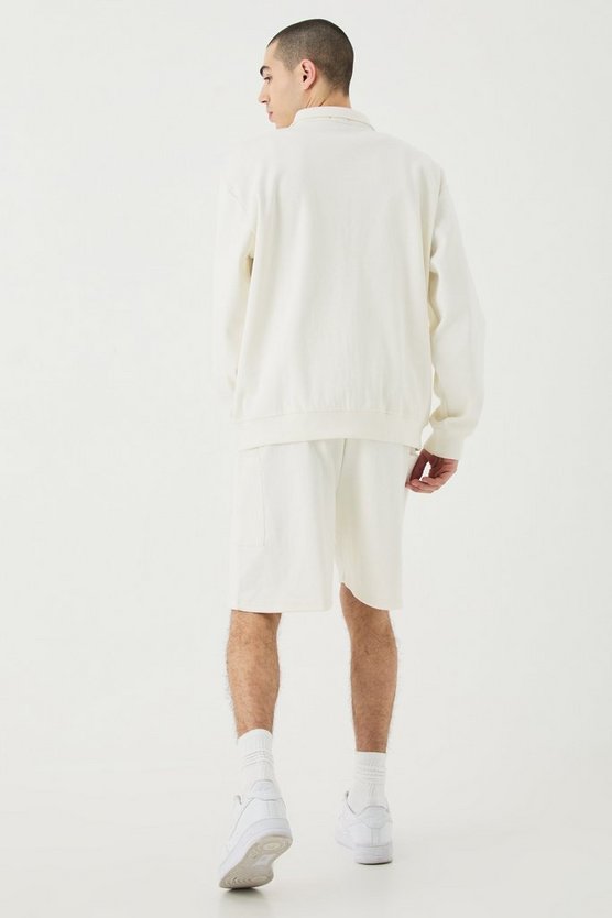 Lockere gerippte Cargo-Shorts