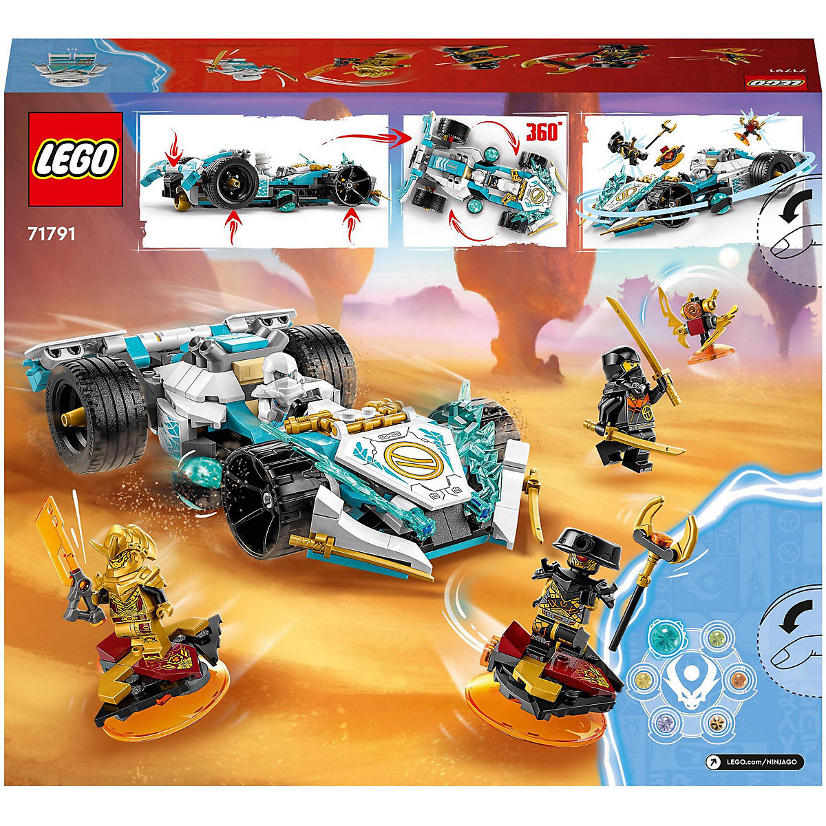 LEGO® Ninjago 71791 Zanes Drachenpower-Spinjitzu-Rennwagen