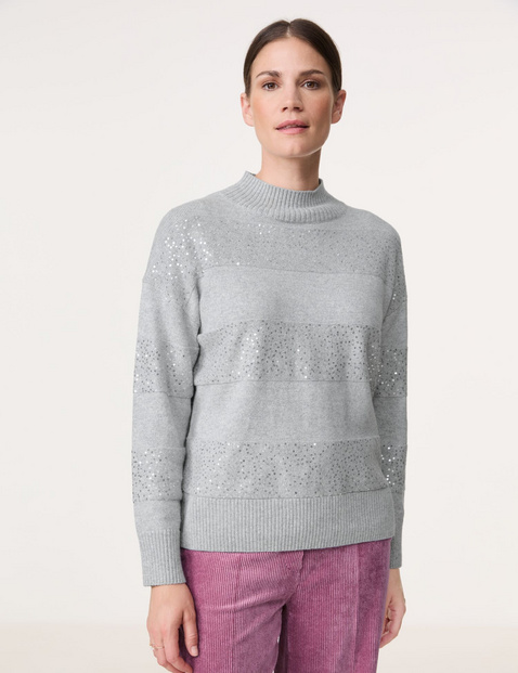 Pullover mit Turtleneck und Dekor