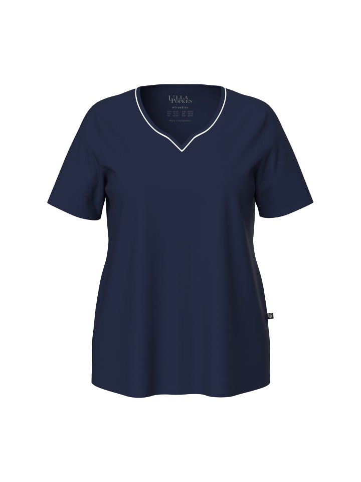 Ulla Popken Pyjama-Shirt in nachtblau günstig kaufen