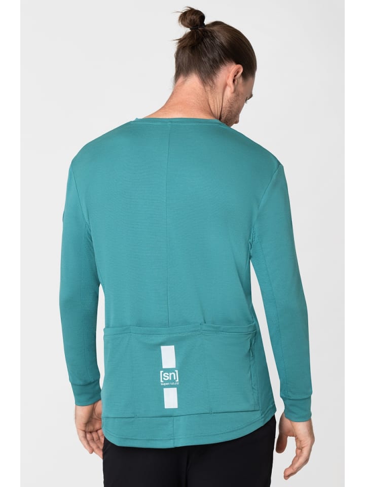 super.natural Merino Fahrradtrikot M GRAVIER LS in petrol günstig kaufen
