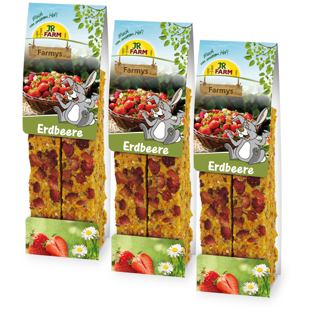 JR Farm Snacks JR Farm Farmy's Erdbeere 3x160g