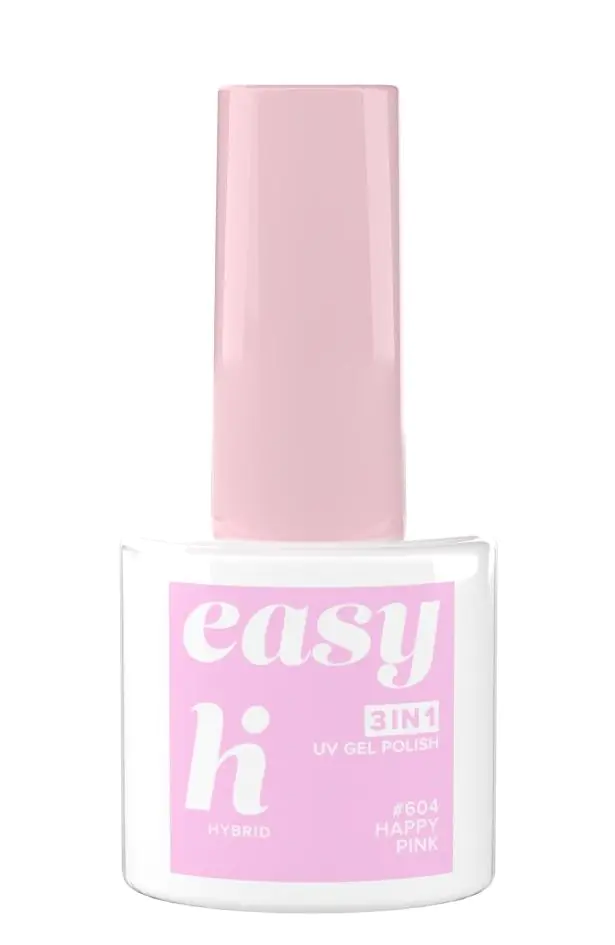 Hi Hybrid Easy 3у1 хибридни лак за нокте 604 Happy Pink 5ml