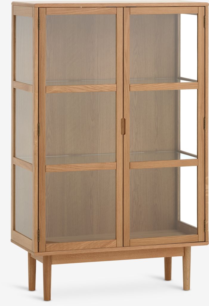 VESTERBY Display Cabinet VESTERBY low, 2 doors, natural oak