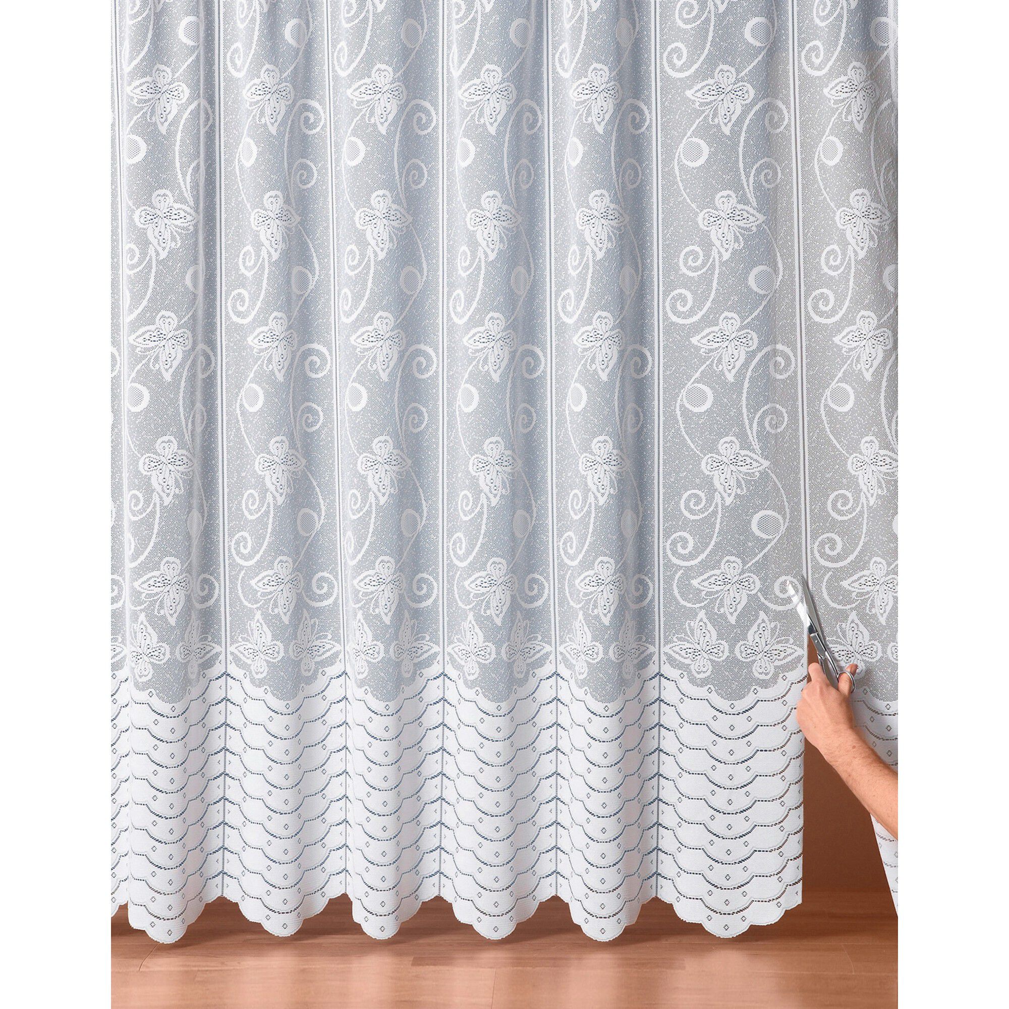 Panneau motif papillons modulable en hauteur finition galon fronceur