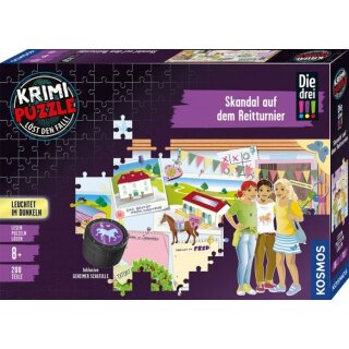Krimipuzzle !!! - Skandal auf dem Reitturnier (200 Teile)