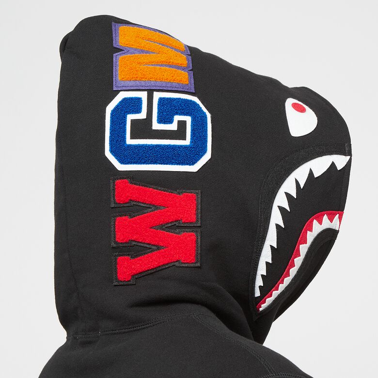 A Bathing Ape Shark Pullover Hoodie black