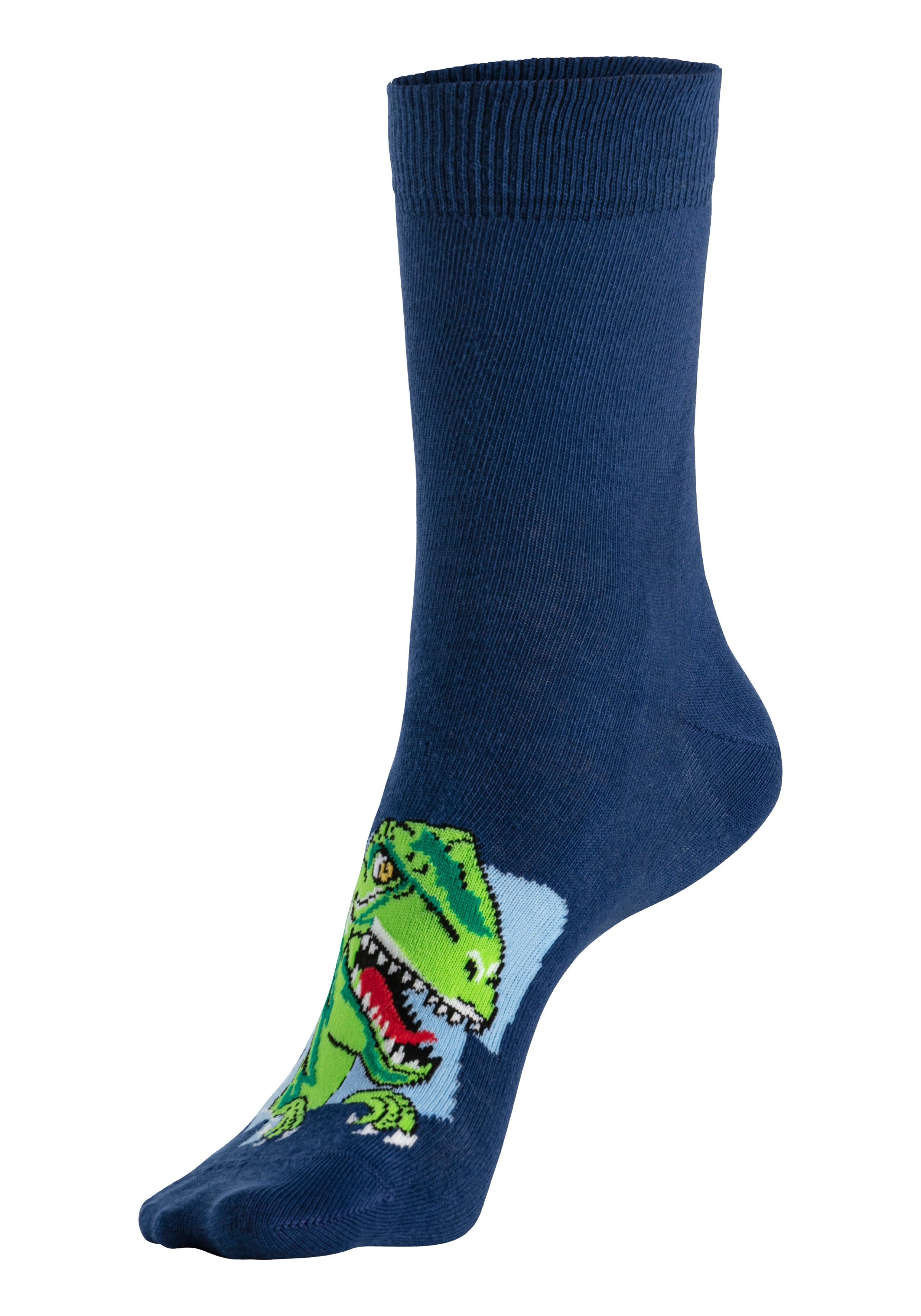 H.I.S Socken (Packung, 5-Paar) mit Dinosauriermotiven