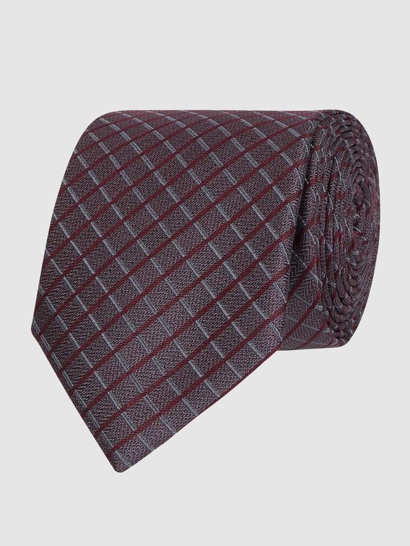 Krawatte aus reiner Seide (6,5 cm) in bordeaux rot