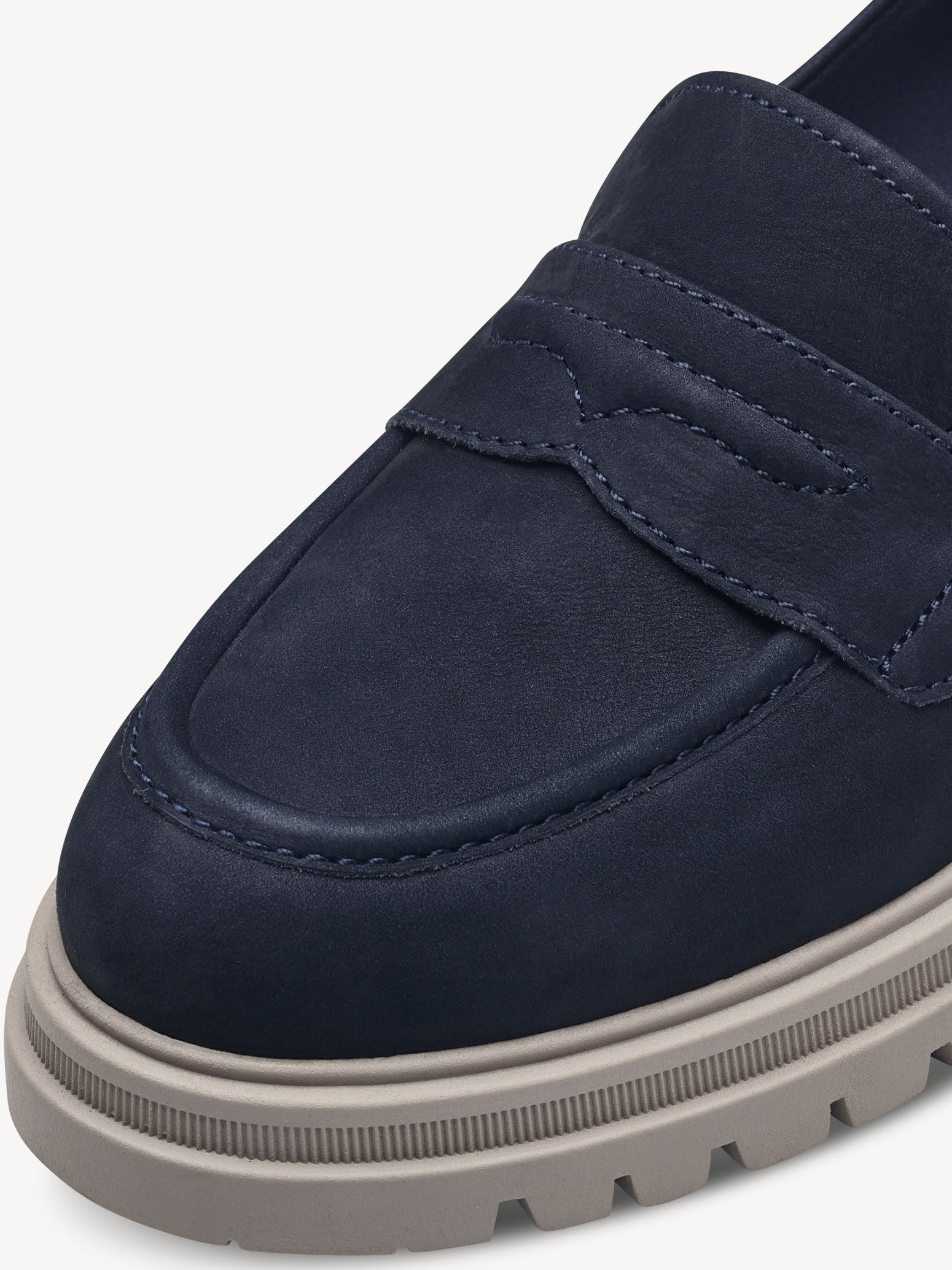 Slipper en cuir - bleu