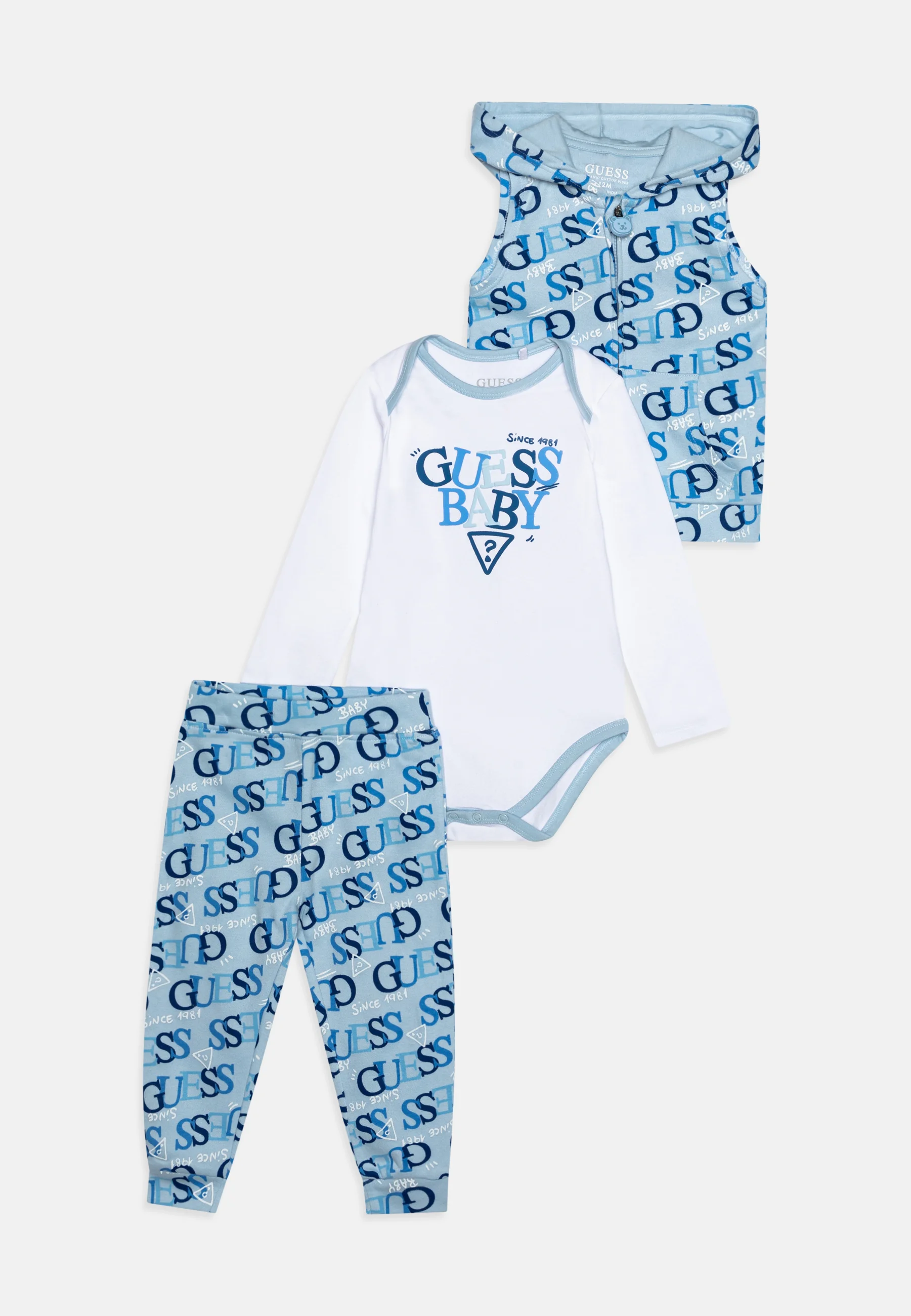 Guess CONJUNTO CON CAPUCHA PARA RECIÉN NACIDO - Pantalones