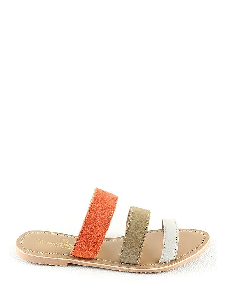 Manoukian shoes Leder-Pantoletten 