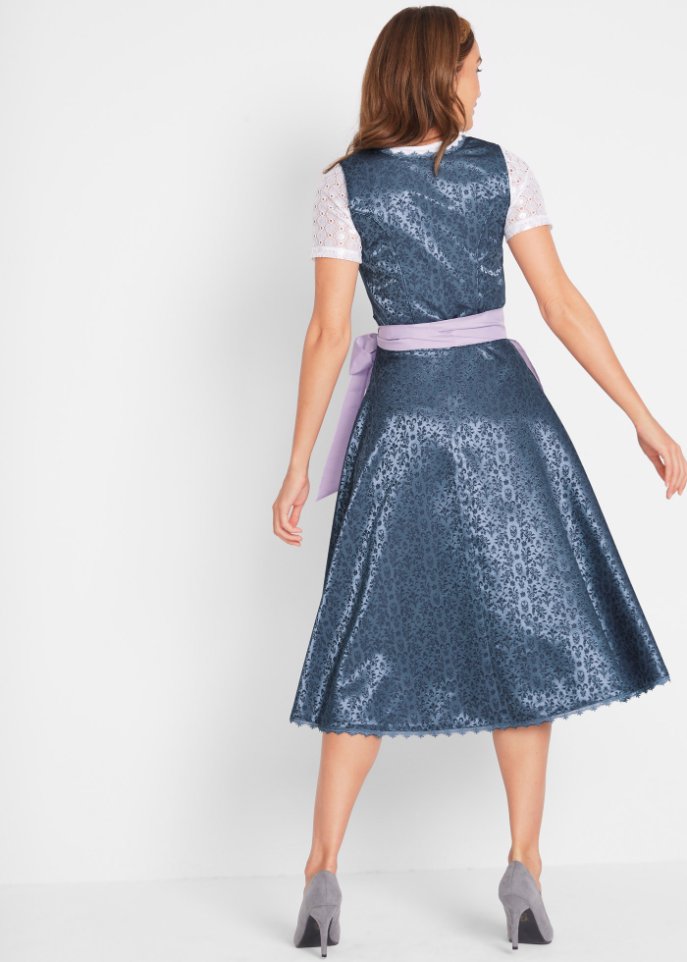 Dirndl mit Schürze in Midilänge (2-tlg. Set)
