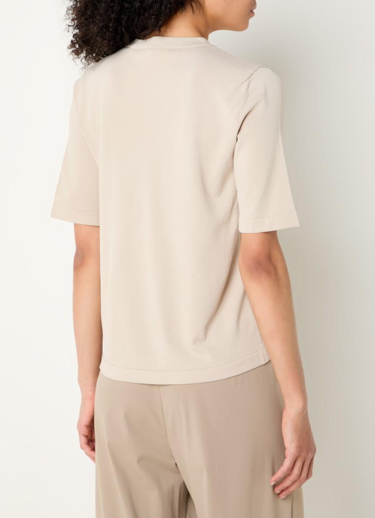 MaxMara Tahiti T-shirt with chest pocket and texture