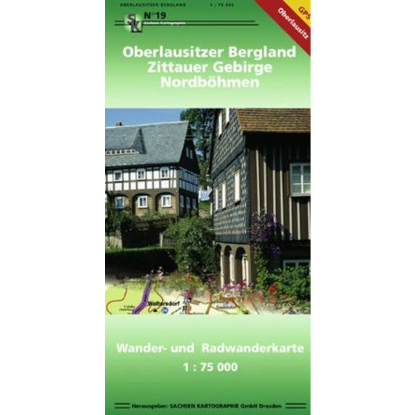 Oberlausitzer Bergland - Zittauer Gebirge - Nordböhmen 1 : 75 000 - Wanderkarte